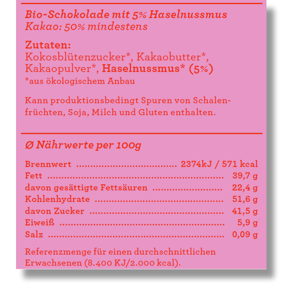 SweetGreets Bio-Schokolade "Gänsehaut lügt nie"