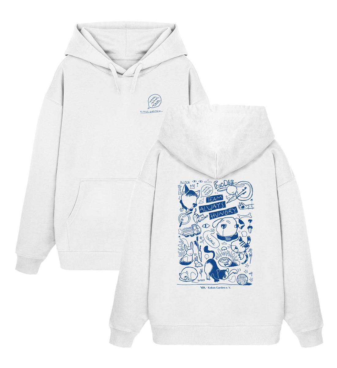 All by Kuku: Always Hungry · Kukus Garden · Unisex Oversized Hoodie · beidseitiges Motiv