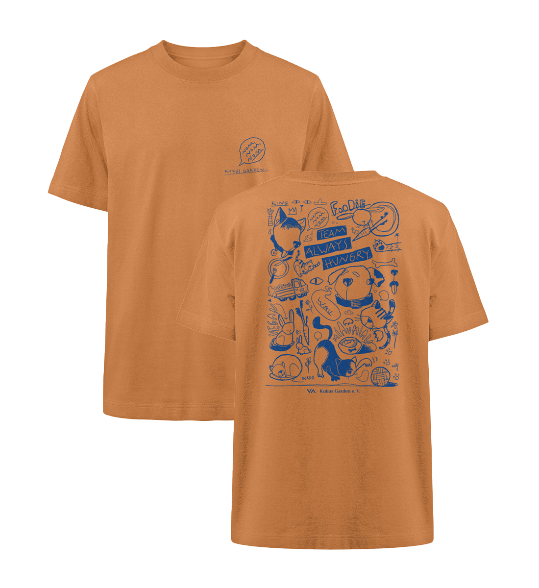All by Kuku: Always Hungry · Kukus Garden · Unisex Heavy Oversized T-Shirt · beidseitiges Motiv