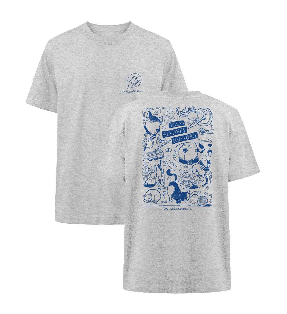 All by Kuku: Always Hungry · Kukus Garden · Unisex Heavy Oversized T-Shirt · beidseitiges Motiv