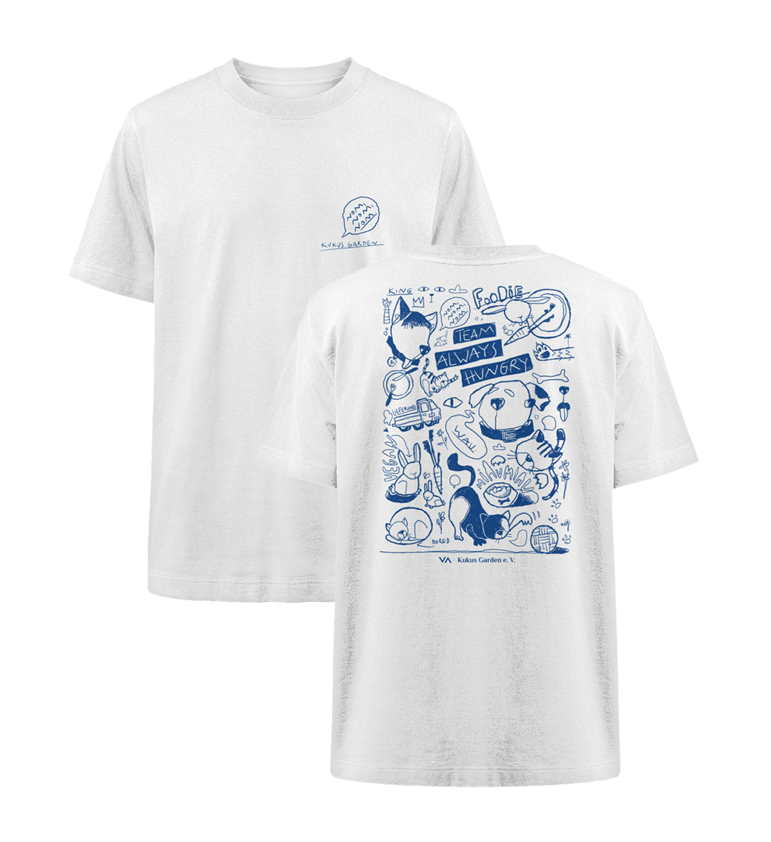 All by Kuku: Always Hungry · Kukus Garden · Unisex Heavy Oversized T-Shirt · beidseitiges Motiv