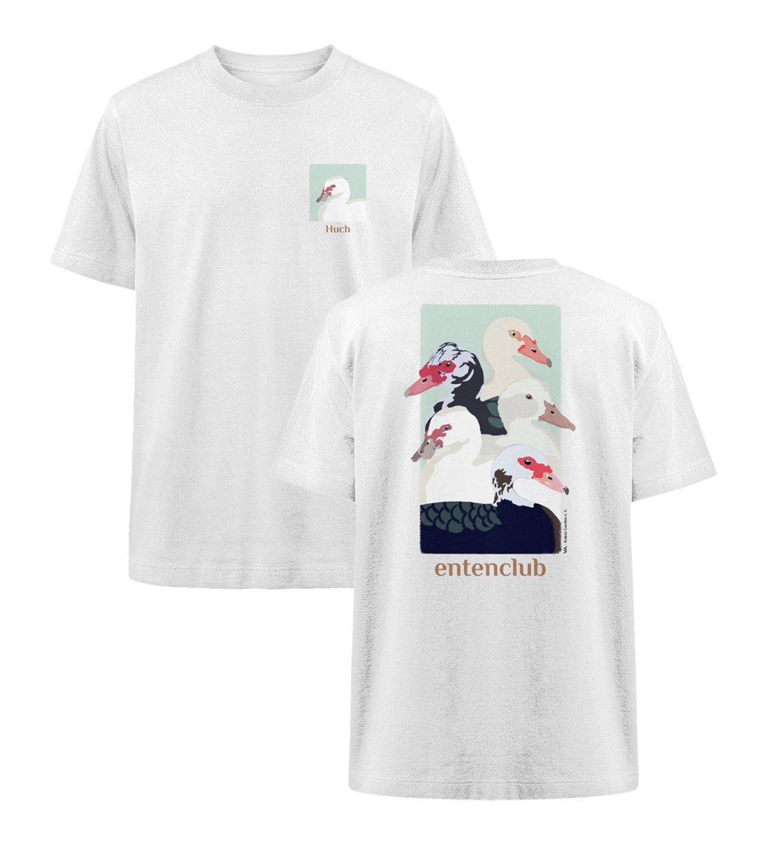 Entenclub Huch · Kukus Garden · Unisex Heavy Oversized T-Shirt · beidseitiges Motiv