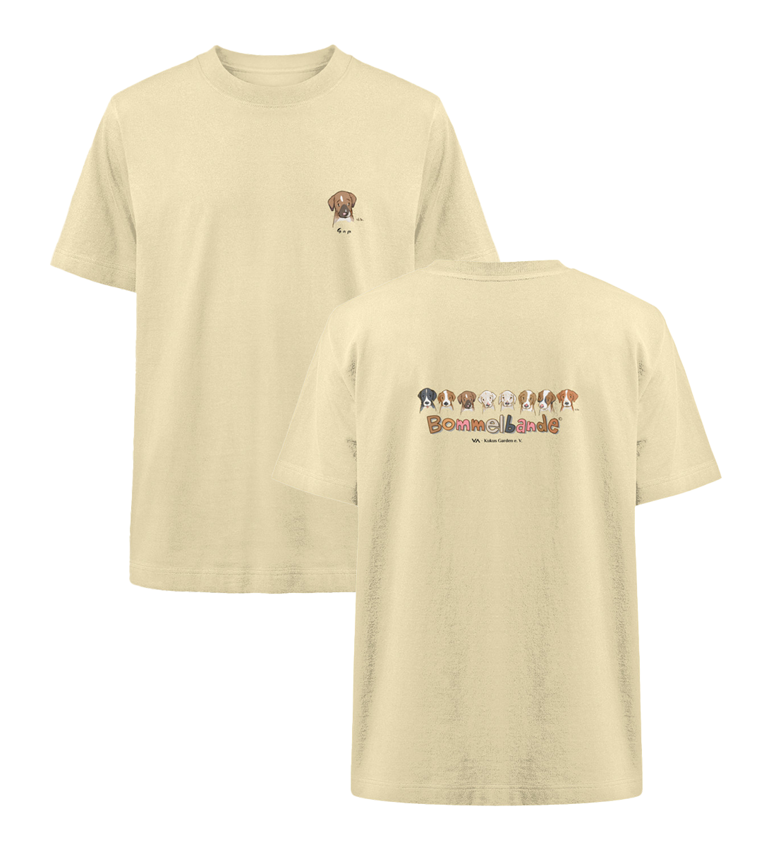 Bommelbande Sam · Kukus Garden · Unisex Heavy Oversized T-Shirt · beidseitiges Motiv