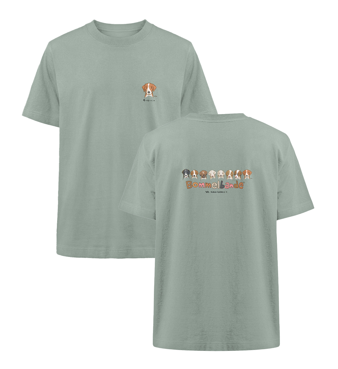 Bommelbande Sorraia · Kukus Garden · Unisex Heavy Oversized T-Shirt · beidseitiges Motiv