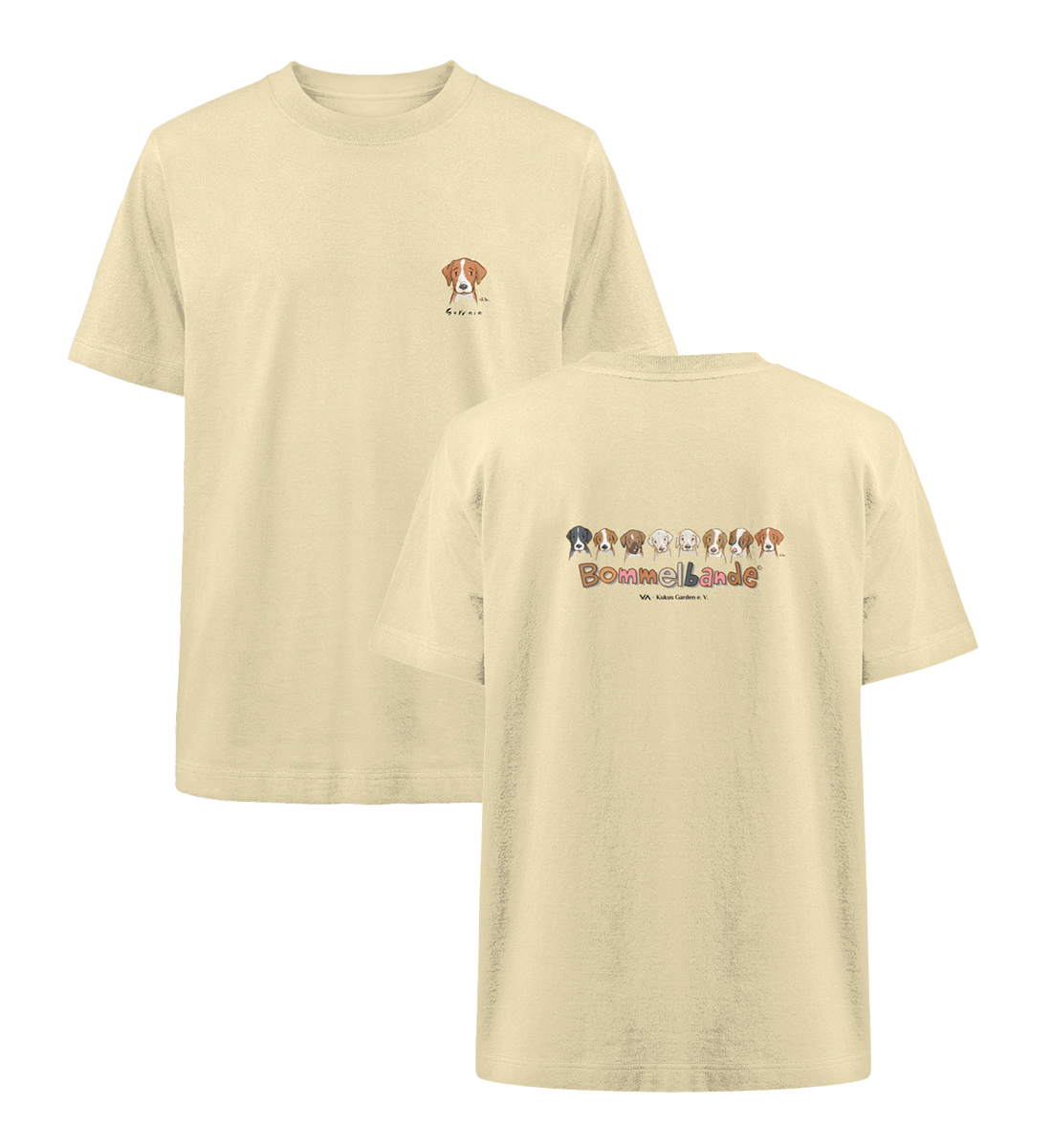 Bommelbande Sorraia · Kukus Garden · Unisex Heavy Oversized T-Shirt · beidseitiges Motiv