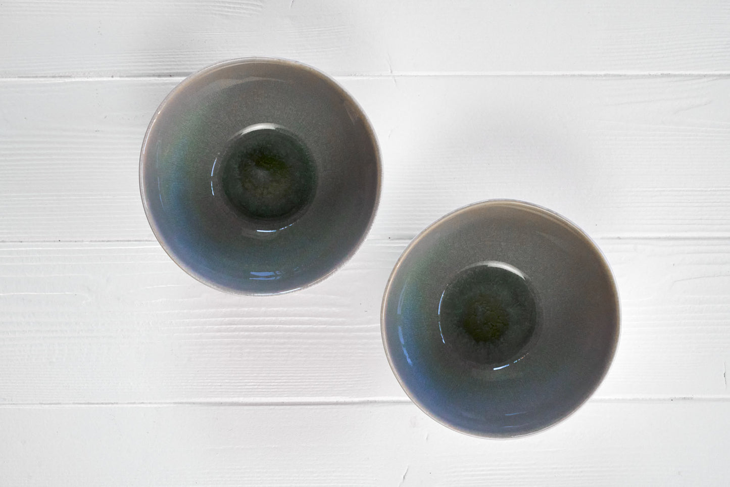 Taca Cereais (Schüssel hellgrau mit grün) - 2er Set