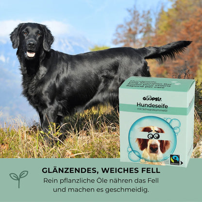 Goopsi · Vegane Hundeseife 160g mit Schwarzkümmelöl
