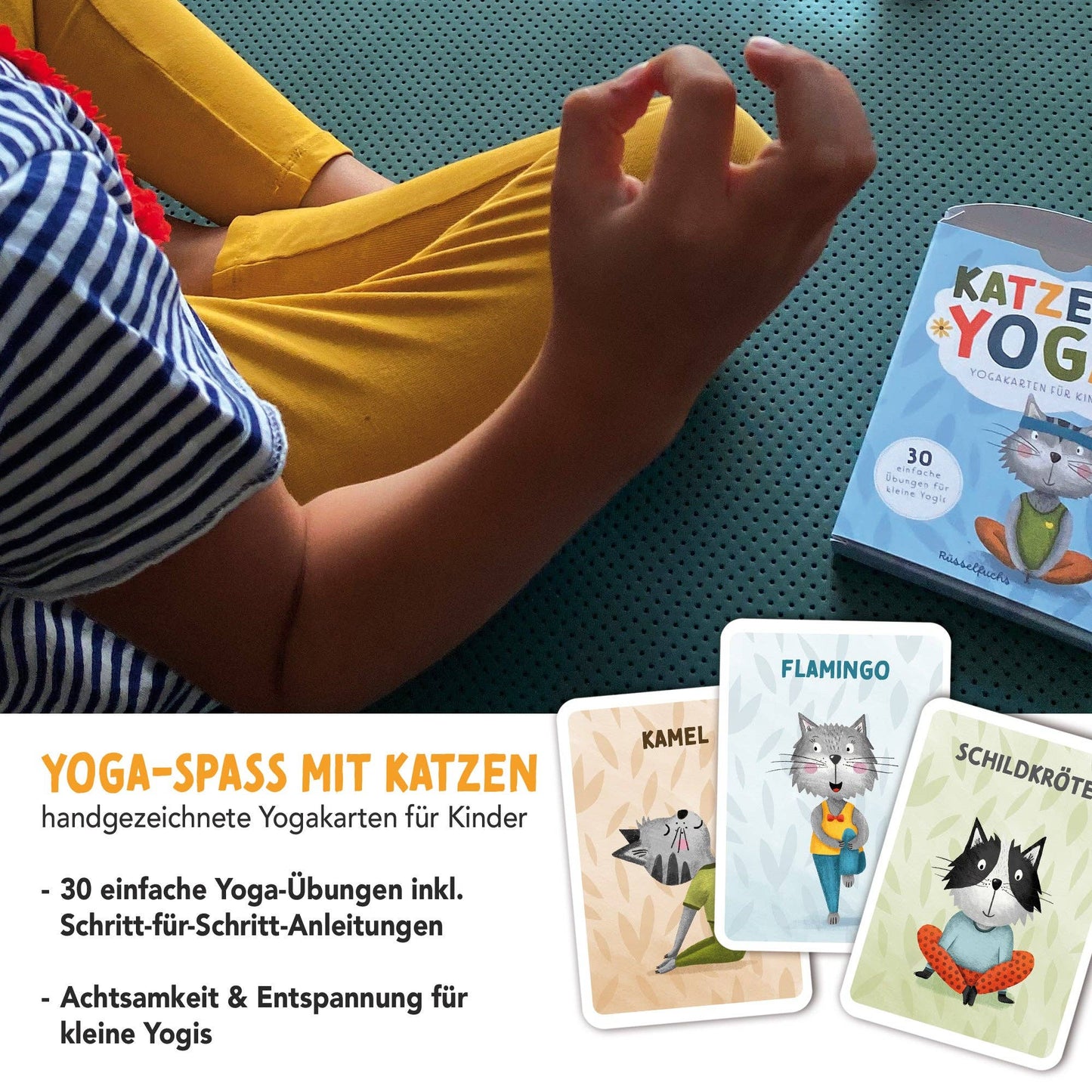 Cat Yoga Cards for Kids