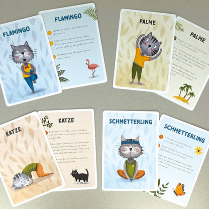 Cat Yoga Cards for Kids