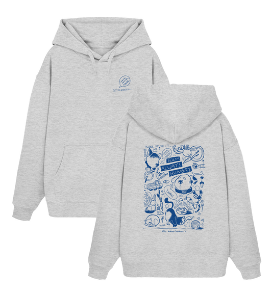 All by Kuku: Always Hungry · Kukus Garden · Unisex Oversized Hoodie · beidseitiges Motiv