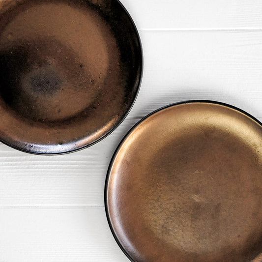 Dessert plates · bronze · set of 2