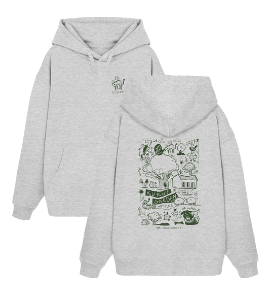 All by Kuku: Happy Place · Kukus Garden · Unisex Oversized Hoodie · beidseitiges Motiv