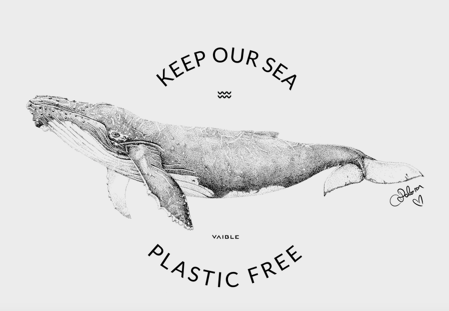 Keep our sea plastic free · Jutebeutel (mit langen Henkeln)