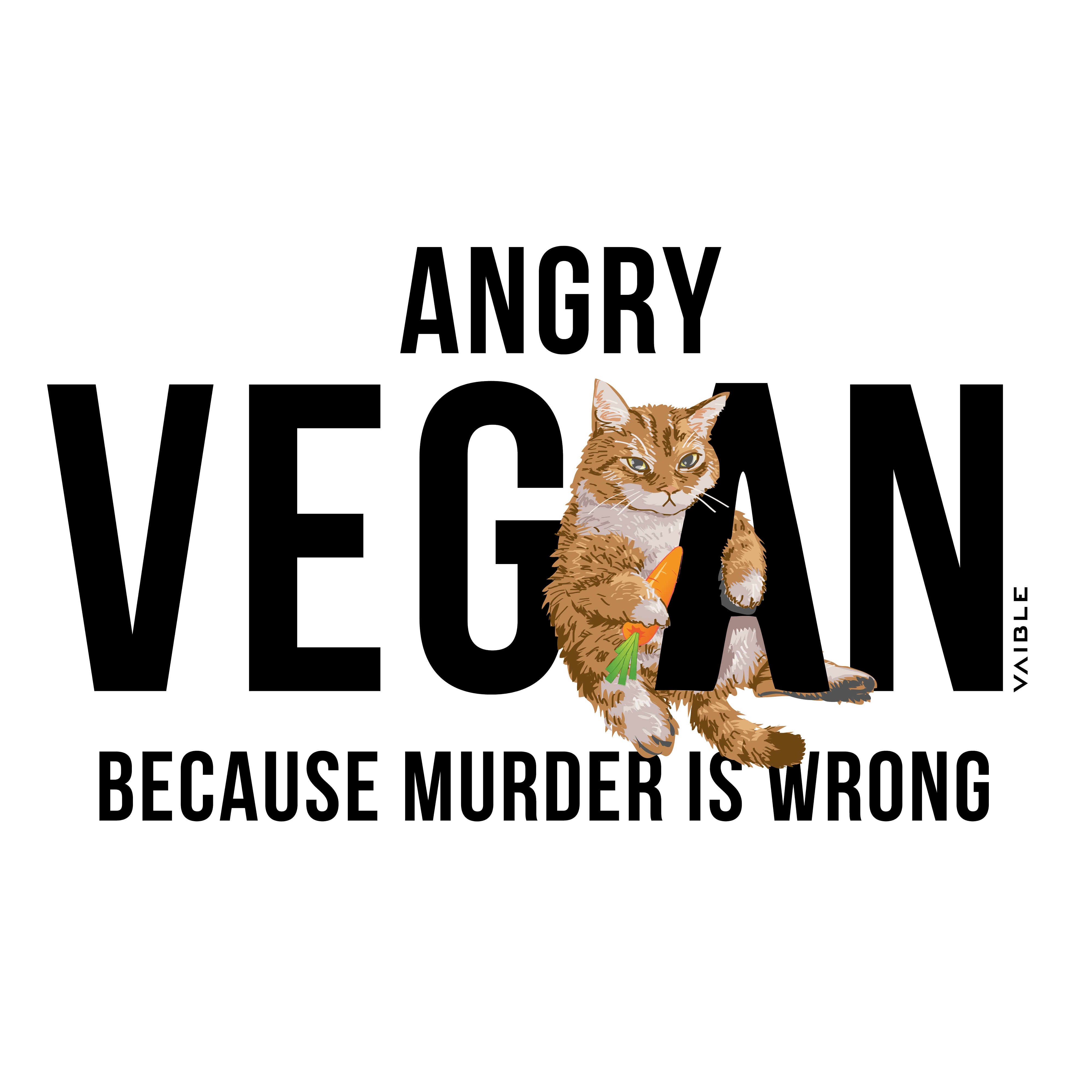 angry vegan  - Fußmatte