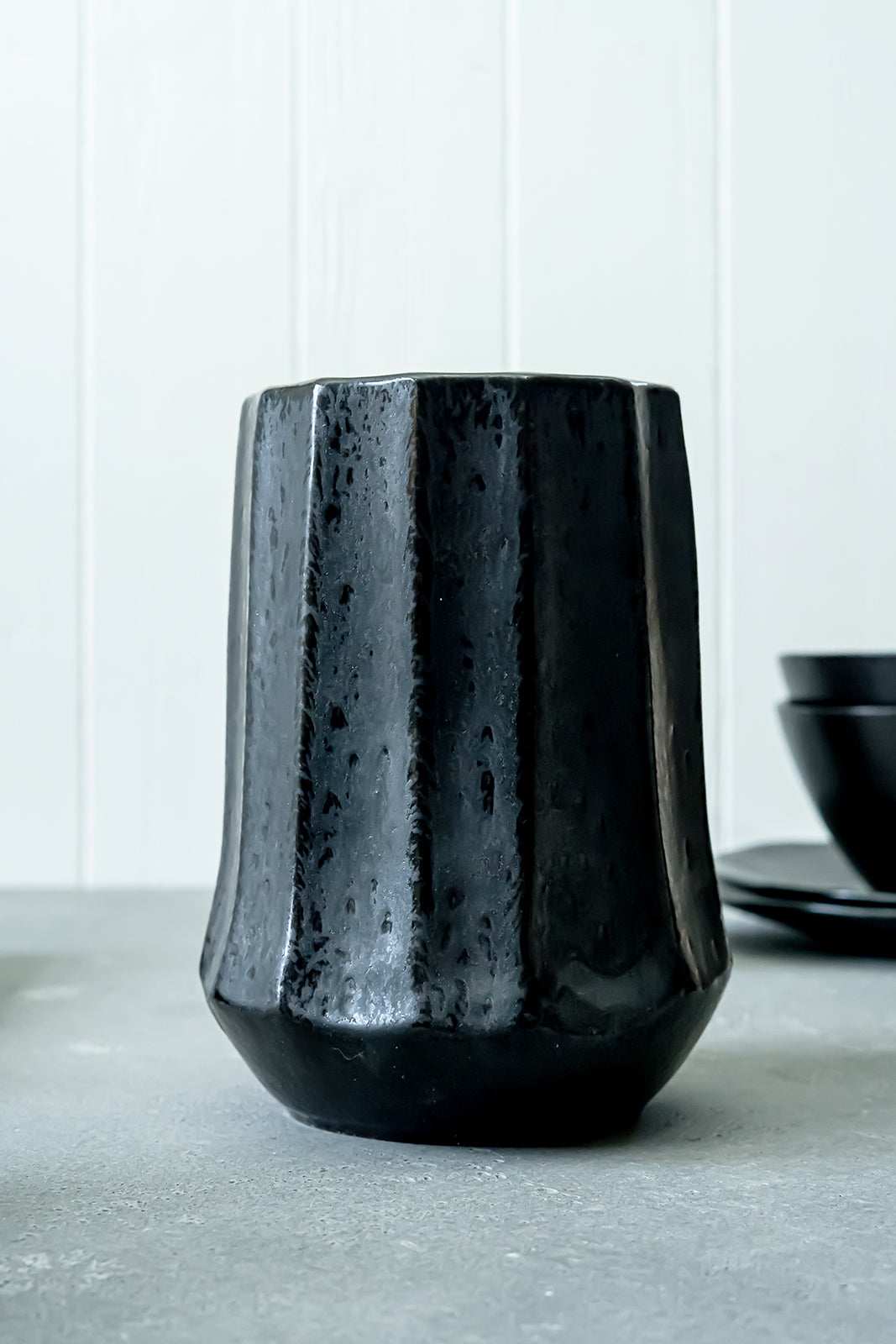Decorativo Keramik-Vase (schwarz)