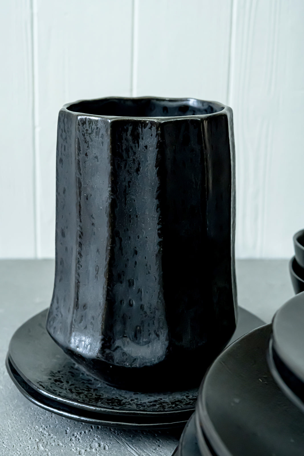 Decorativo Keramik-Vase (schwarz)